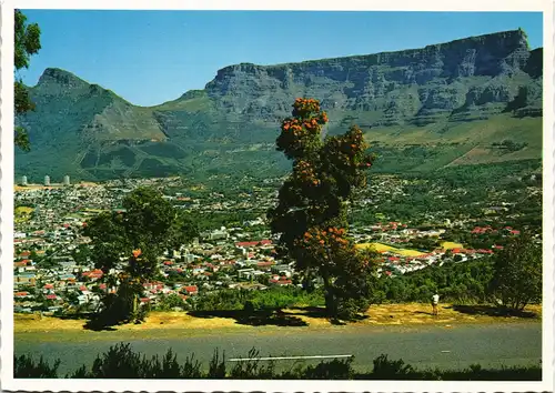 Kapstadt Kaapstad Looking across the city to Table Mountain gums 1975