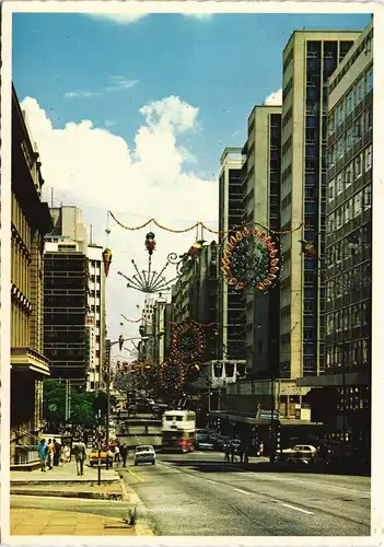 Johannesburg Christmas lights in Rissik Street Johannesburg 1970