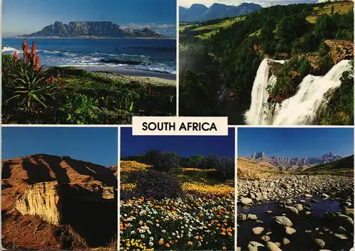 Südafrika TABLE MOUNTAIN LISBON FALLS (TRANSVAAL)  Südafrika Mehrbild-AK 1990