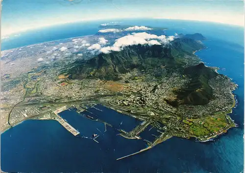 Kapstadt Kaapstad Luftbild City vom Flugzeug aus, Aerial View Cape Town 1985