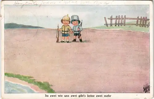 Kinder als Soldaten - So wie uns zwei gibts keine zwei mehr - Militaria 1916