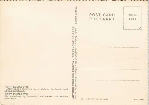 Port Elizabeth Stadtteilansicht Beach Front at Summerstrand 1975