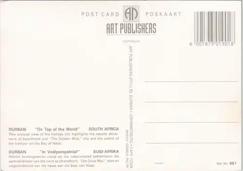 Postcard Durban Luftaufnahme (Aerial View) "On Top of the World" 2000