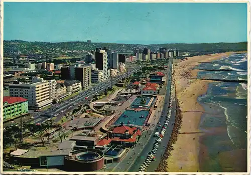 Durban Strand (Beach) Luftaufnahme (Aerial View) Holiday Resort 1975
