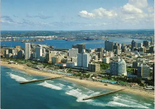Postcard Durban Strand (Beach) Luftaufnahme (Aerial View) 1975