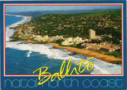 Postcard Ballito North Coast Beach, Strand, Luftbild Aerial View 1992