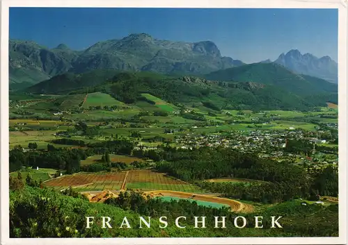 Postcard Südafrika FRANSCHHOEK VALLEY FROM THE FRANSCHHOEK PASS 1980