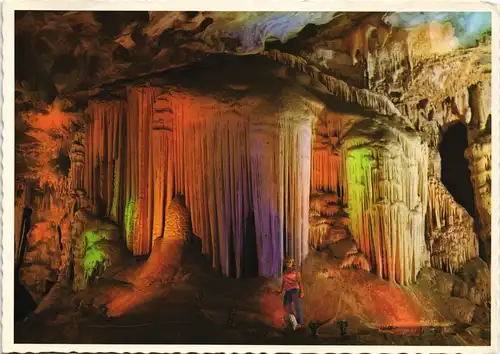 Südafrika FROZEN WATERFALL Floodlit Cango Caves, Oudtshoorn, Wasserfall  1970