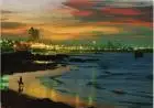 Postcard Port Elizabeth Summerstrand Panorama bei Sonnen Untergang 2000
