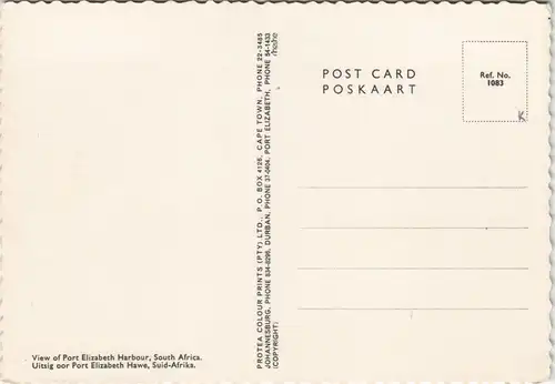 Postcard Port Elizabeth Hafen (Harbour) Port Panorama Ansicht 1970