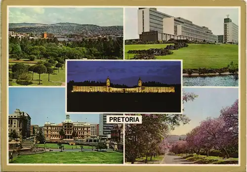 Postcard Pretoria Tshwane MB Gebäude gel. Air Mail 1968