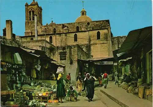 Postcard Nazareth MARKET STREET SCENE OF PICTURESQUE STREET LIFE 1970