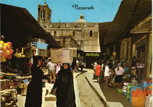 Nazareth Markt-Geschehen Einheimnische Händler Market scene 1975