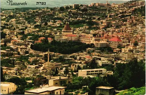 Postcard Nazareth Stadt City Panorama Stadtteilansicht 1972