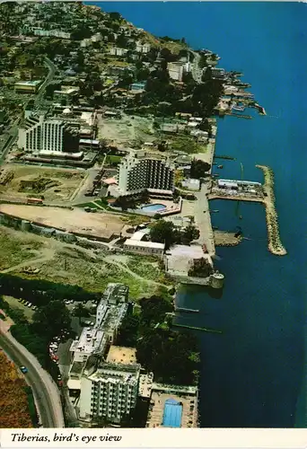 Tiberias ‏טבריה‎ Twerja ‏طبرية‎ Tiberias, Luftaufnahme Aerial View Bird's  1980