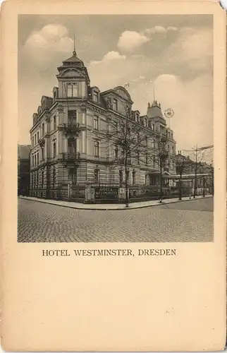 Ansichtskarte Dresden Hotel Westminster 1924