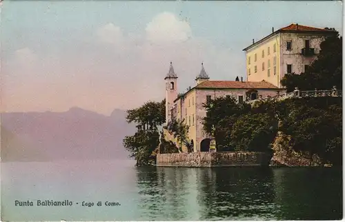 Cartoline Como Punta Balbianello Lago di Como 1910