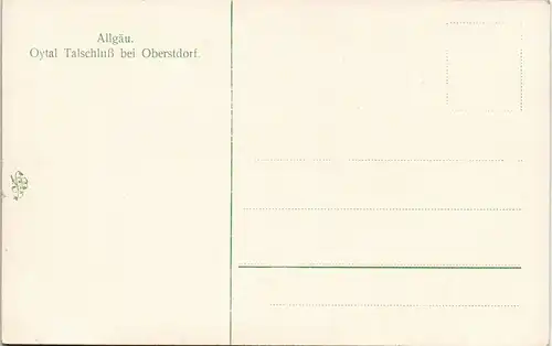 Oberstdorf (Allgäu) Allgäu Oytal Talschluß bei Oberstdorf 1910