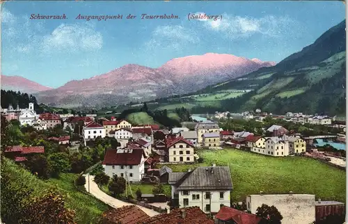 Schwarzach im Pongau Dorf Ausgangspunkt der Tauernbahn (Salzburg) 1910