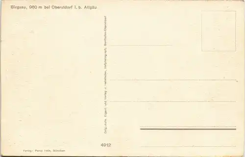 Birgsau-Oberstdorf (Allgäu) Panorama-Ansicht, Häuser, Bergpanorama 1930