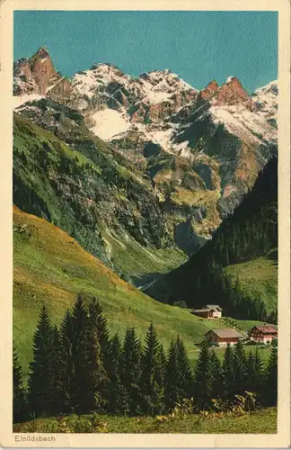 Einödsbach-Oberstdorf (Allgäu) Panorama, Wiesen, Berge des südl. Ort Deutschland 1930