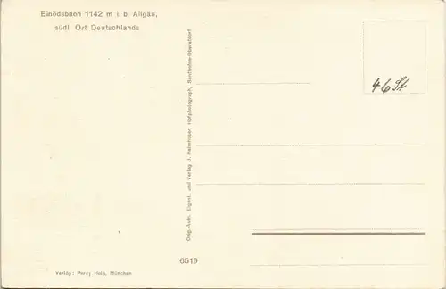 Einödsbach-Oberstdorf (Allgäu) Panorama, Wiesen, Berge des südl. Ort Deutschland 1930