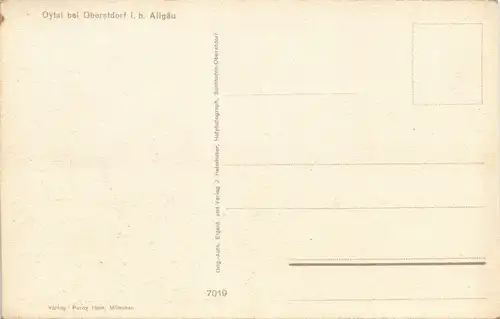 Oberstdorf (Allgäu) Umland-Ansicht Blick ins Oytal Berg-Panorama 1930