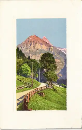 Ansichtskarte Grindelwald Weg nach Grindelwald mit Schreckhorn 1920