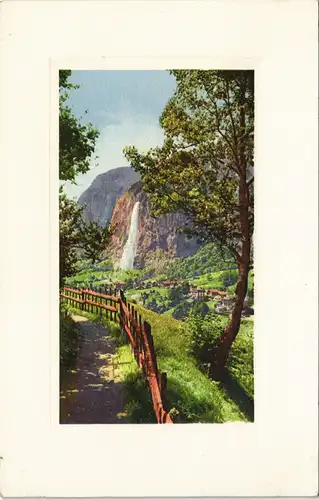 Ansichtskarte Lauterbrunnen Der Staubbach, Landschaft mit Wasserfall 1920