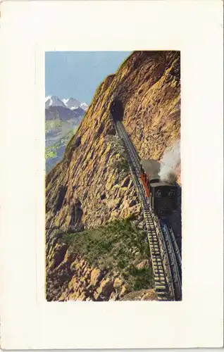 Ansichtskarte Luzern Lucerna Pilatusbahn Eselwand Schweizer Bergbahn 1910