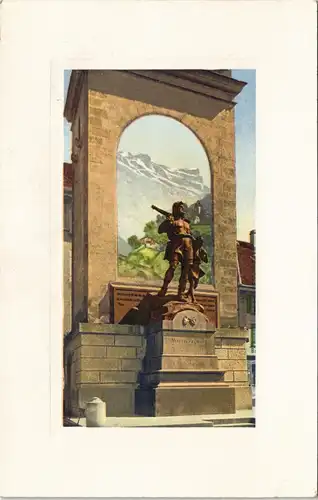 Ansichtskarte Altdorf (Uri) Partie am Tell-Denkmal Telldenkmal (Altdorf) 1920