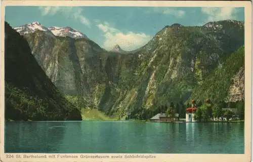St. Bartholomä-Schönau am Königssee Partie Funtensee Schönfeldspitze 1930