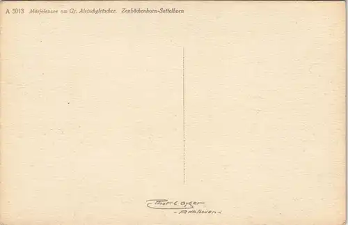 .Schweiz Märjelensee am Gr. Aletsch-Gletscher Zenbäckenhorn-Sattelhorn 1930