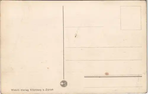 Ansichtskarte Wengen BE Alphütten und Jungfrau 1930