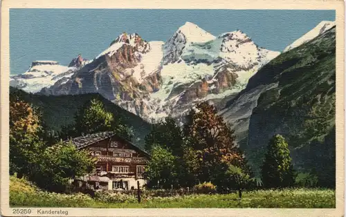 Ansichtskarte Kandersteg Umlandansicht mit Schweizer Alpen Berge 1930