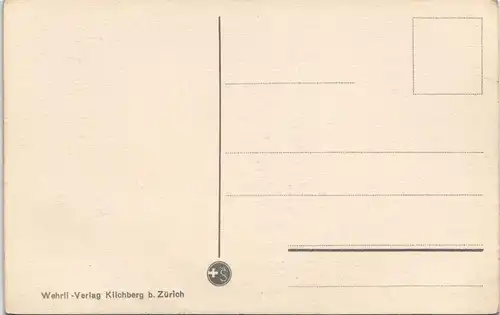 Ansichtskarte Zürich Zürisee Zürichsee Segelboot bei Abend-Rot 1930