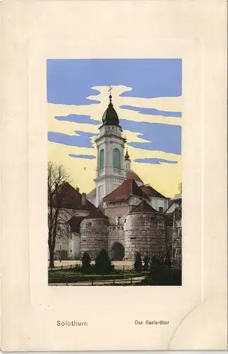 Ansichtskarte Solothurn Soleure/ Soletta Das Baslerthor 1920