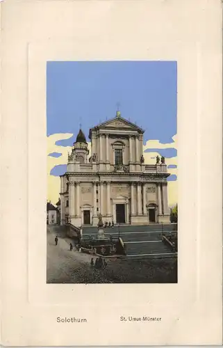 Ansichtskarte Solothurn Soleure/ Soletta St. Ursus-Münster 1920