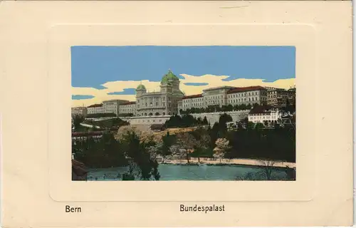 Ansichtskarte Bern Partie am Bundespalast 1920
