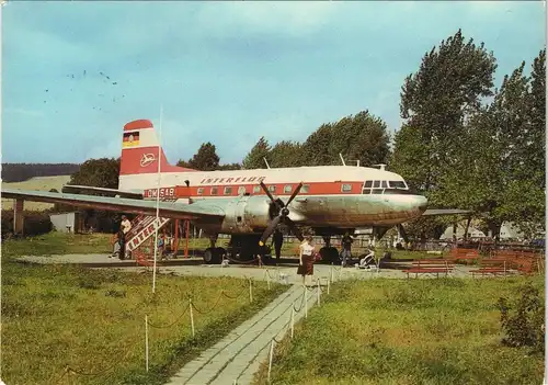 Cämmerswalde Neuhausen (Erzgebirge) Schauflugzeug IL-14 am Boden 1985