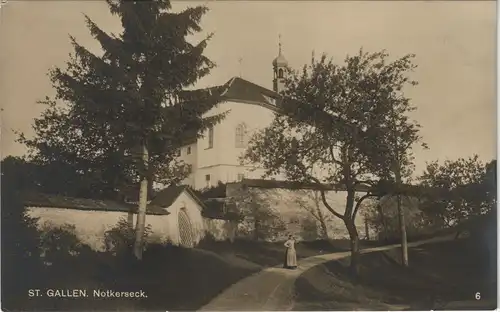 St. Gallen San Gallo / Sogn Gagl / St-Gall Haus Ansicht Partie Notkerseck 1920
