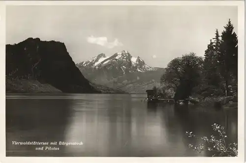 Luzern Lucerna Vierwaldstättersee Pilatus & Bürgenstock (Berg) 1930