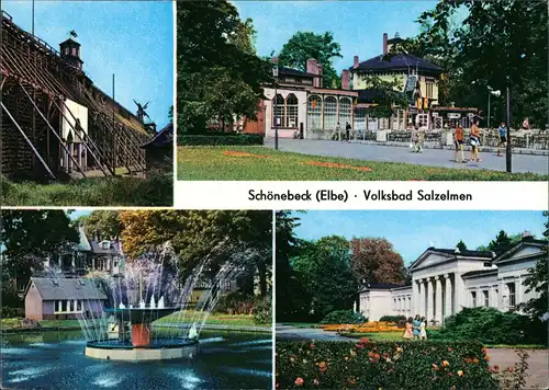 Schönebeck (Elbe) Gradierwerk, HOG Kurpark, Am Schwanenteich, Lindenbad 1975