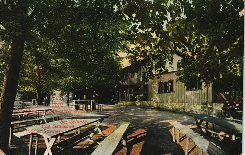 Ansichtskarte Saupsdorf-Sebnitz Restauration Wachberg 1907