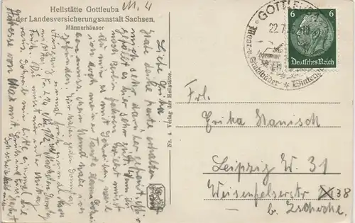 Bad Gottleuba-Bad Gottleuba-Berggießhübel Partie mit Männerhäuser 1936