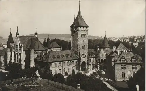 Ansichtskarte Zürich Partie am Landesmuseum Museum Gesamtansicht 1925