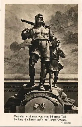 Ansichtskarte Altdorf (Uri) Telldenkmal (Altdorf) 1940