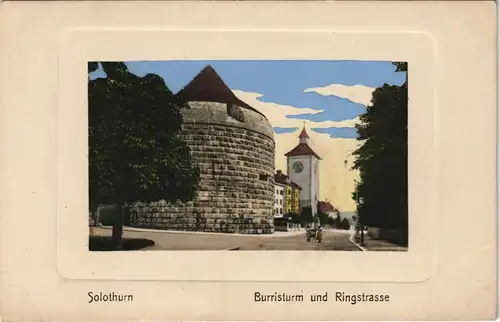 Ansichtskarte Solothurn Soleure/ Soletta Burristurm und Ringstrasse 1920