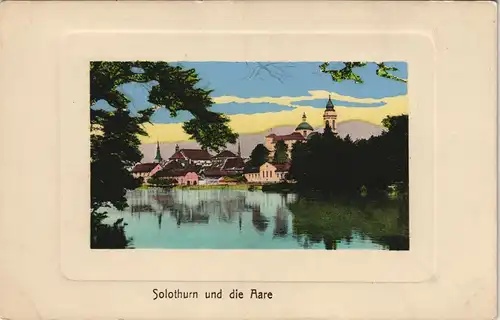 Ansichtskarte Solothurn Soleure/ Soletta Partie an der Aare 1920