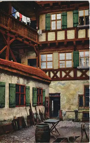 Ansichtskarte Dinkelsbühl Hetzels Hof am Brodmarkt (Segringer Strasse) 1910